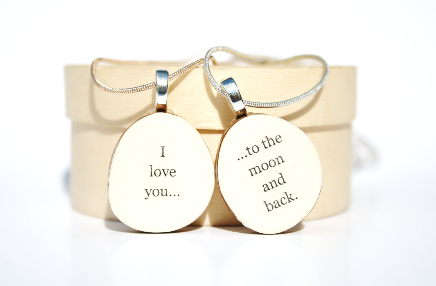 Mother daughter necklace set personalized jewelry gift going away gift mother child gift mothers day nature lover gifts reclaimed wood gift