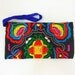 Handmade Embroidered Applique Bag: Black Chinese Embroidered Bag, for Wristlet Bag,Purse,Wallet and Cellphone Bag