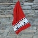 Red Kitchen Towel, Funky Kitchen, Waffle Weave Dish Towel,