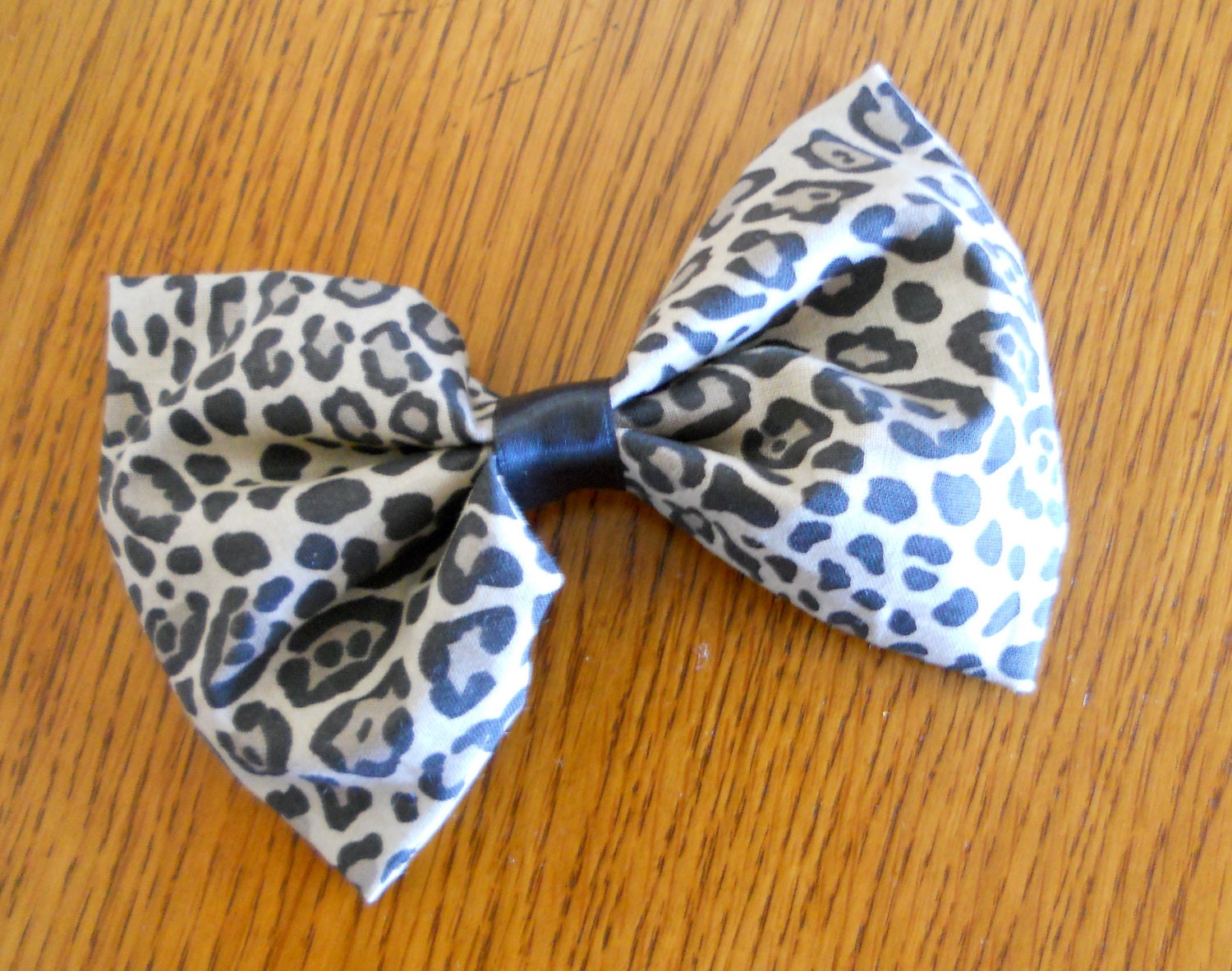 Light Leopard Jumbo Hair Bow