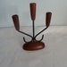 Vintage teak candel holder