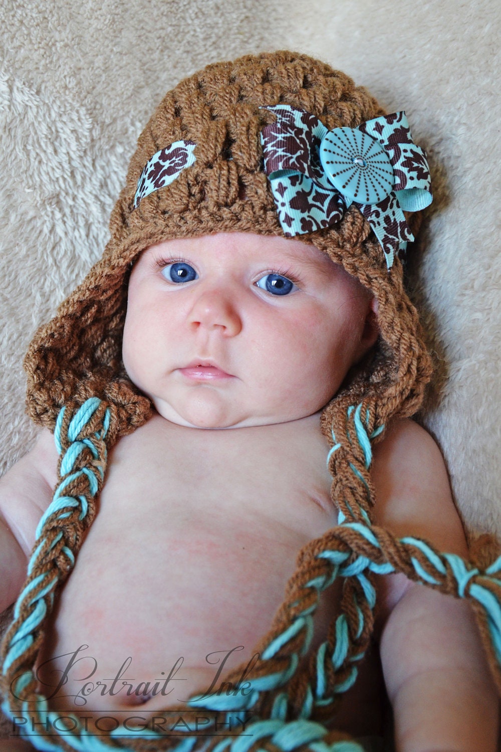 Crochet baby girl hat-Newborn hat-Newborn photo prop
