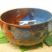 Bowl - Medium Mixing - Serving Bowl - Brick Red and Cobalt Blue