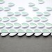 3D cut and folded scattered hearts greeting card, white with mint insert