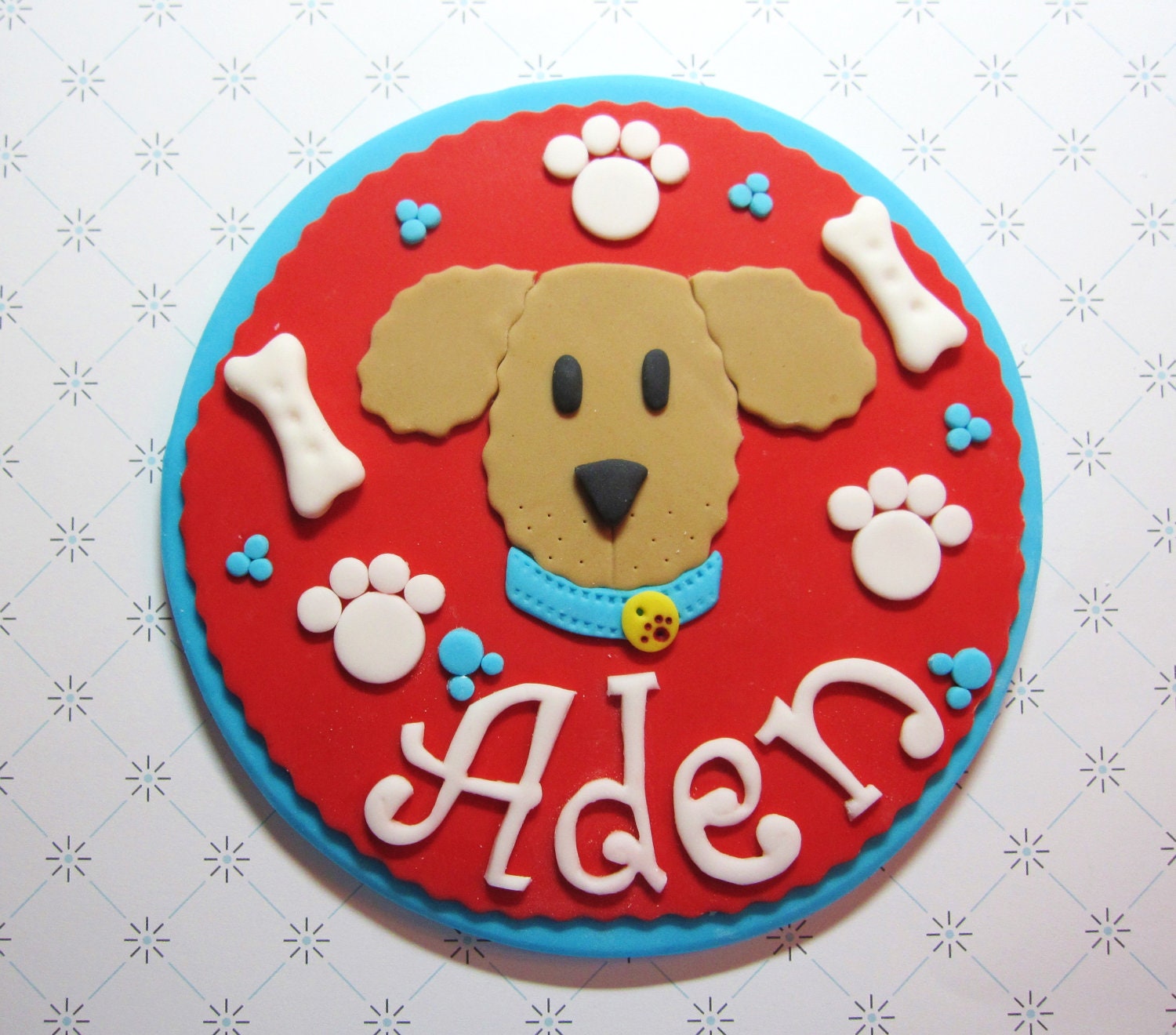 Dog Themed Cake Topper, Golden retriever, Puppy party, Dog themed Birthday Il_570xn