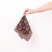Valentino silk square scarf, jacquard burgundy and greige