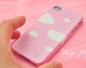 Apple iphone case for iphone iphone 5 iphone 4 iphone 4s iPhone 3Gs : Cute Clouds with Pink sky