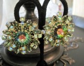 Vintage Juliana Watermelon Margarita Rivoli Earrings