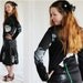 70s Dress / Mod / Hippie / Flower Child / Black / Lolita / Lady Blair / Roses