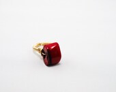 Red Coral Cocktail Ring