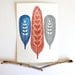 Feather Painting - Modern Watercolor Art - Large Archival Print - 11x14 Sprout Feathers