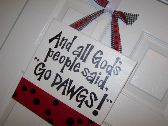 And All God's People Said... Handpainted Sign