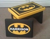 Hand-painted, Made-to-Order Step Stool and Personalized Door Sign