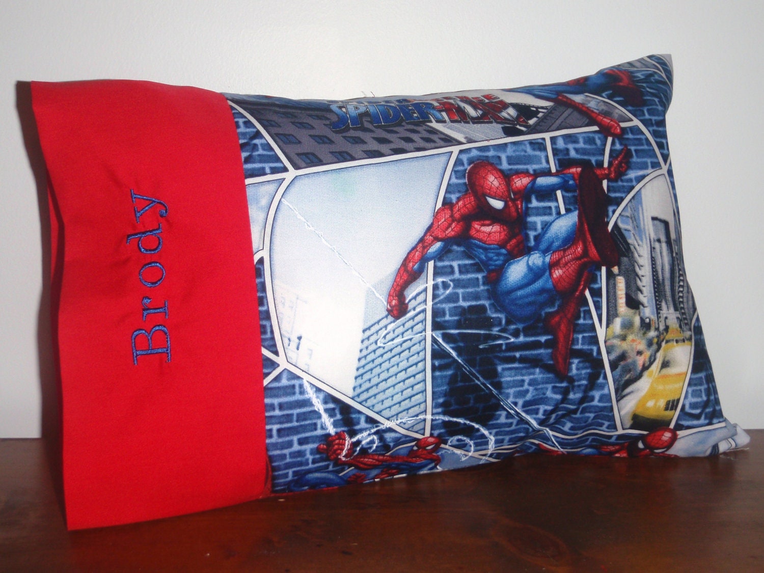 Super Hero - Spiderman, Superman, Green Lantern OR Captain America Toddler/Travel Sized Pillowcase