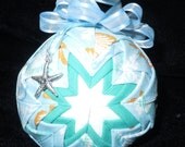 Sea Shells & Snowflakes Quilted Ornament