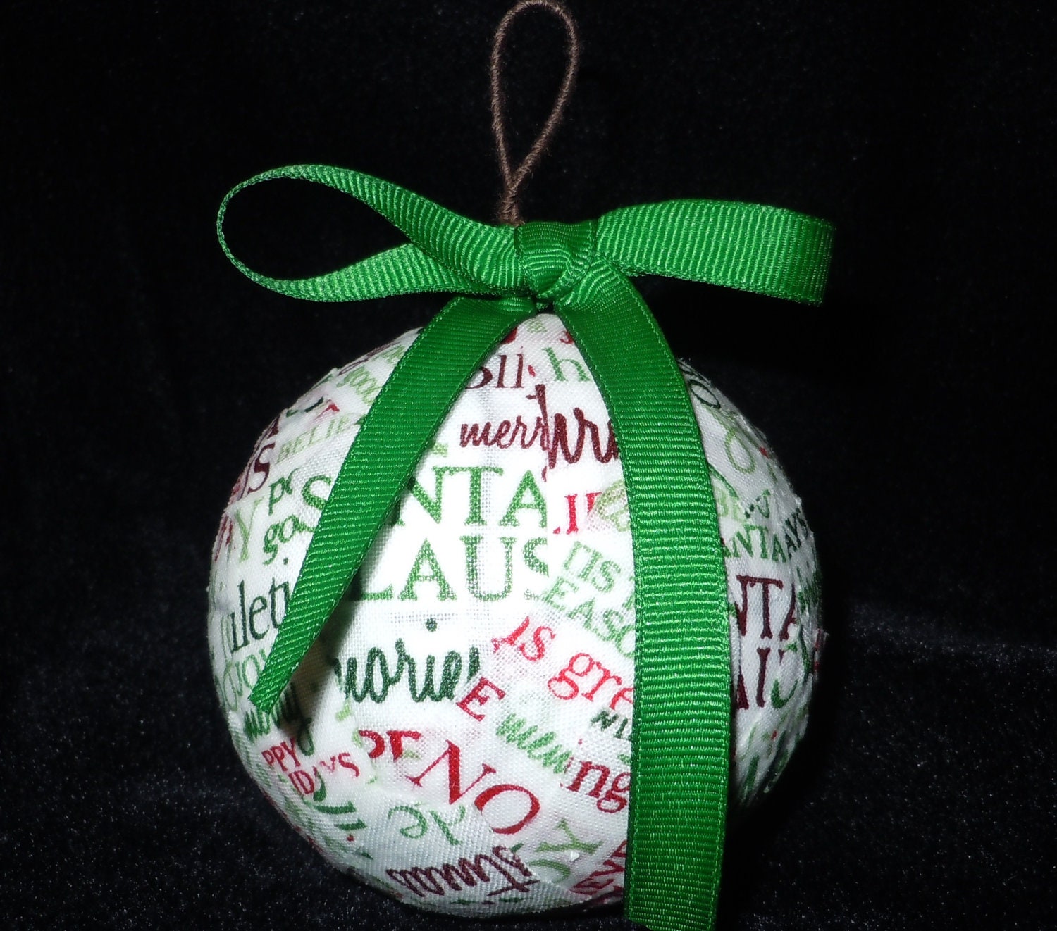 Merry Words Decoupage Christmas Ornament