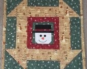Smiling Snowman Table Topper - Wall Hanging