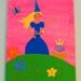 Unicorn Princess Castle wall art, girls room decor, "The Princess and her Castle " 1- 24x18 original canvas, 2- 11x14 original canvas art