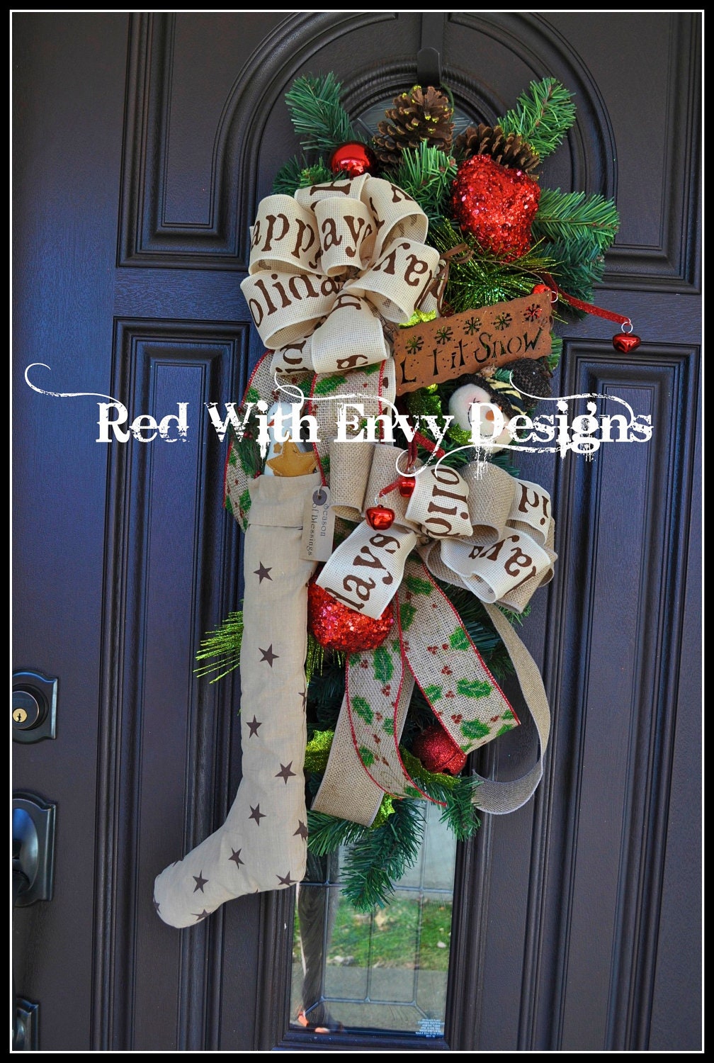 Traditional Christmas Swag, Christmas Swag, Wreath, Holiday Wreath, Christmas Wreath, Christmas, Wreath