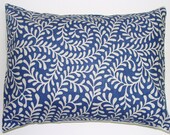 BLUE PILLOW.12x16 inch Decorator Lumbar Pillow Cover.Printed Fabric Front and Back.Housewares.Home Decor.Cushion.CM