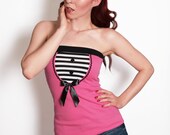 CANDY-01 'PINK' Striped Tube Top XS-L - misslovettshop