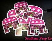Preppy Republican Bumper Diecut Sticker 5.15" x 4.5"