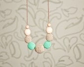 Choose Your Color - Petite Linen Nursing / Babywearing / Mommy Necklace, Baby Teether