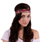 Tribal Chevron Headband Native Ribbon boho hair accessories