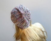 Gray MISSONI Slouchy Beanie Hat Womens eco friendly Winter Hair accessories slub knit