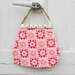 Toddler purse quilted in pink red and green Riley Blake