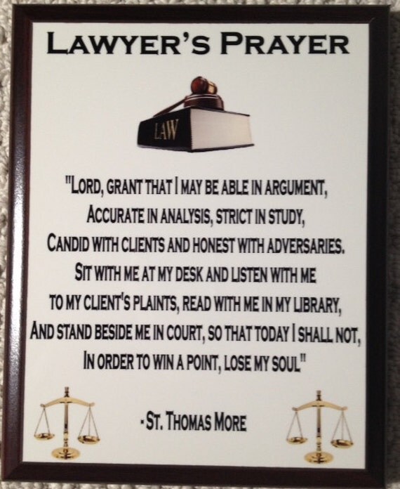 Lawyer Prayer Plaque by BLCustomCreations on Etsy