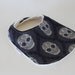 Baby Bib, Skull Baby Bib, Minky Baby Bib