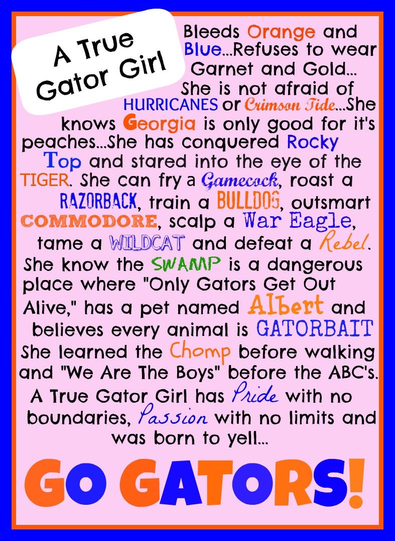 A True Gator Girl Photo Print