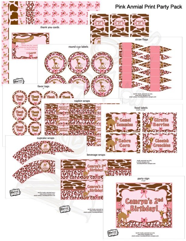 Pink, Animal - Party Package Il_570xn