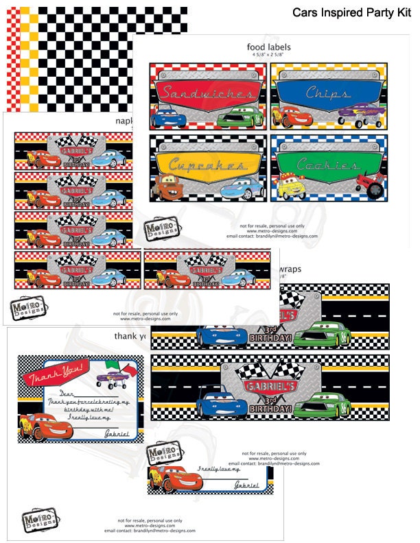 Cars Birthday - Party Kit Il_570xn