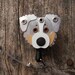 Name Badge ID Holder Retractable Pit Bull Dachshund Border Collie Schnauzer Metal Breed Dog Pet Lover Aluminum Custom Rivets Stamped