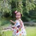Tutti Fruity - Fall Winter Girls Aline Dress - Medium Weight Cotton - Children Autumn Clothing - Fruits - KK Children Designs - 3M to 4T