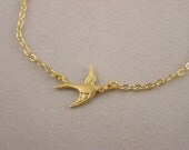 Bird Anklet available in Gold or Silver finish
