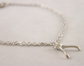 Silver Wishbone Anklet