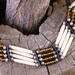 Handcrafted Native American bone n leather choker