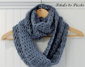 Immediate Download - Mobius Infinity Scarf / Wrap Crochet Pattern (includes instructions to customize fit)