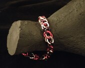 Square Wire Bracelet in Black, Black Ice, and Red