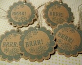 HANDMADE TAGS Set of 5 -  BRRR