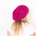 Women chunky crochet hat in raspberry winter fashion, Clio Hat, under 25