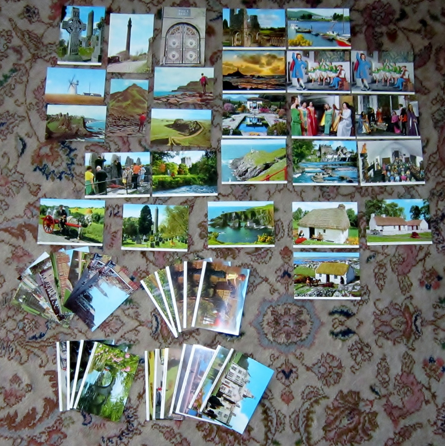Ireland Post Cards 45 Ephemera Irish Post Card 1970s Perfect for Mixed Media Art, Collage, Scrapbooking