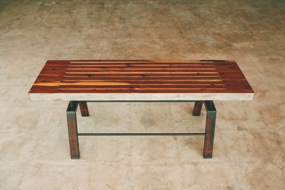 Sixty-two bench, rustic modern, coffee table, bench