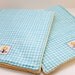 Baby Burp Cloth Set of 2 Turquoise Plaid