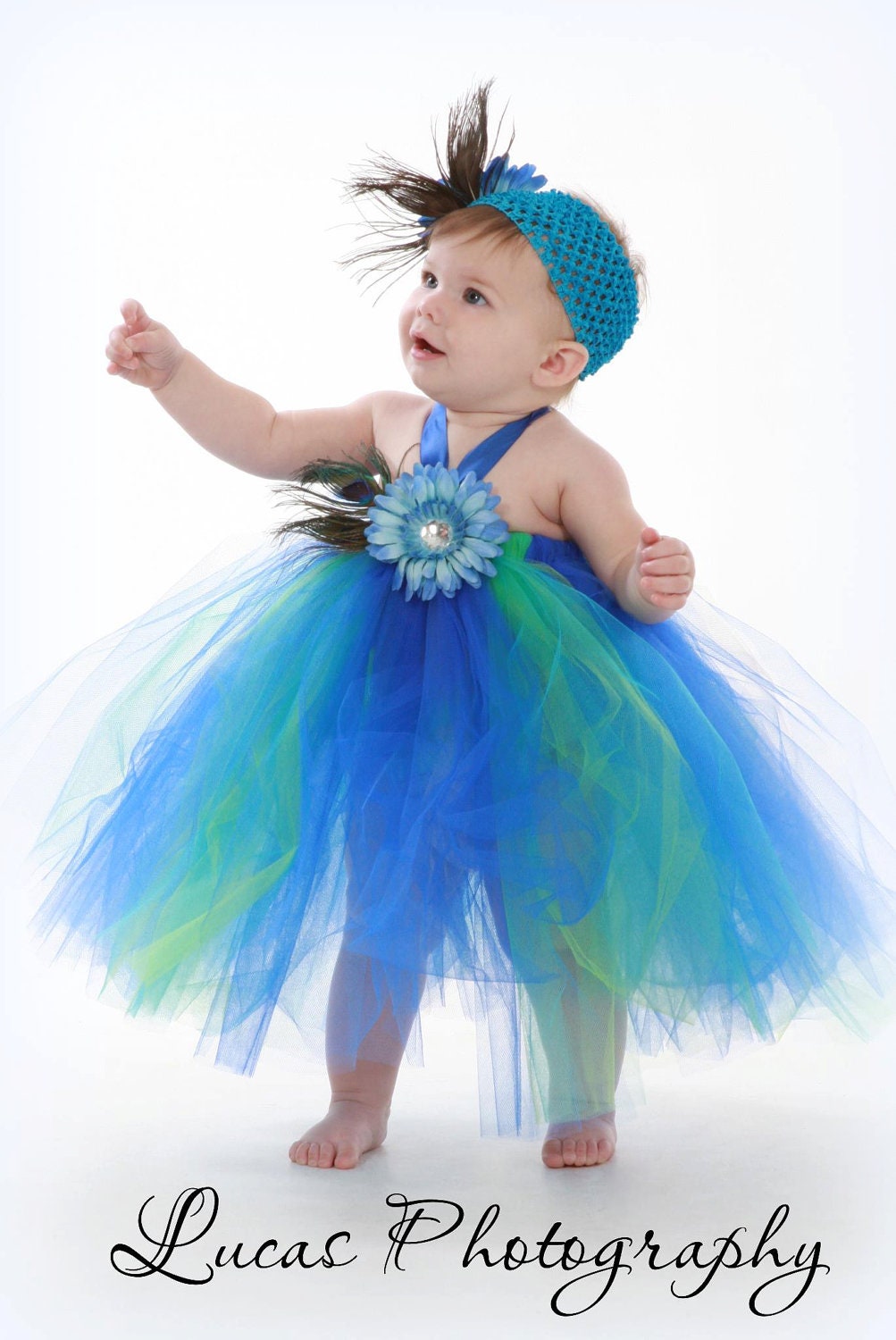 Jeweled Peacock Tutu Dress girls size 6
