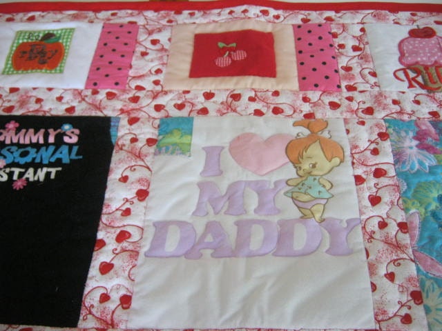 Baby onesie tee shirt quilt