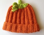 Pumpkin Beanie - (3-6 months) -  Ready to Ship